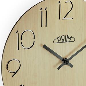 Dřevěné designové hodiny světle hnědé MPM E01P.3942.51