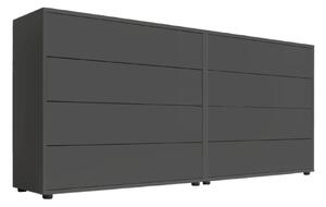 ŠIROKÁ KOMODA, antracitová, 158/73/33 cm MID.YOU - Široké komody, Online Only