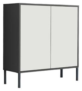 KOMODA, antracitová, bílá, 79/86/33 cm MID.YOU - Komody na nožičkách, Online Only