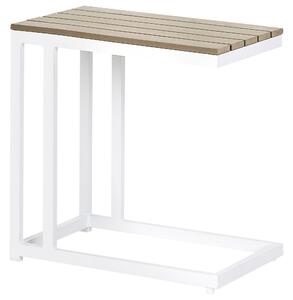 Zahradní odkládací stolek MESSINA 60 cm 35 cm Bílá