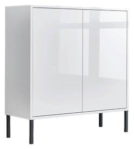 KOMODA, bílá, vysoce lesklá bílá, 79/86/33 cm MID.YOU - Komody na nožičkách, Online Only