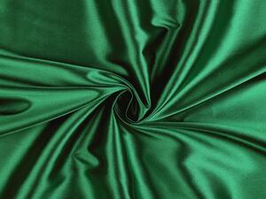 Satén elastický METRÁŽ - 12 (26) zelená smaragdová