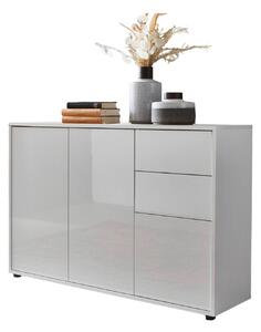 KOMODA, bílá, vysoce lesklá bílá, 105,5/73/33 cm MID.YOU - Široké komody, Online Only