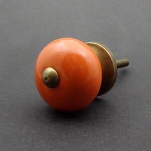 Keramická úchytka-Oranžová-MALÁ Barva kovu: antik tmavá