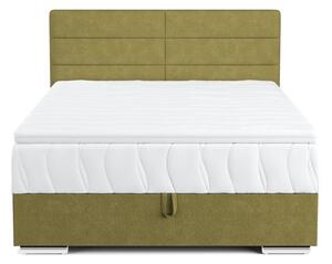 Čalouněná postel s úložným prostorem a topperem TOM 120x200