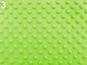 Minky s 3D puntíky SAN METRÁŽ - 3 (25) zelená limetková