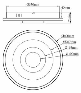 Globo 67824-30G - LED Stropní svítidlo MILES 30W/230V 3000/4000/6000K pr. 40 cm