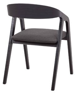 Židle s područkami Freja pevné opěradlo černá
