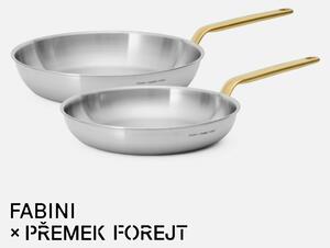 Fabini Sada pánví FABINI & Forejt, ø 26 cm + ø 30 cm, 2 díly - Nerezové beznýtové pánve z vícevrstvé nerezové oceli