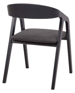Židle s područkami Freja látkové opěradlo černá