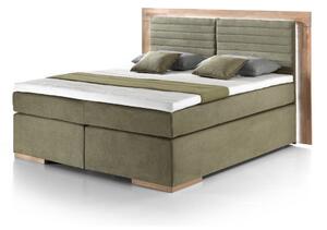 Postel boxspring včetně LED osvětlení MARCEL 2 dub masiv plocha spaní 180x200