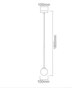 Open Design OR80629 - Lustr na lanku OTA 1xG9/8W/230V černá