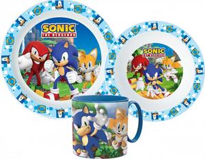 Sada plastového nádobí Ježek Sonic s kelímkem