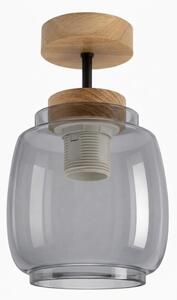 BRILAGI - LED Přisazený lustr R GLASS 1xE27/60W/230V pr. 26 cm dub/kouřová šedá