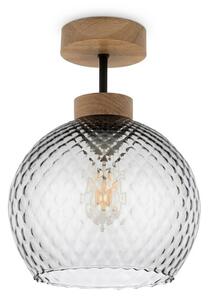 BRILAGI - LED Přisazený lustr R GLASS 1xE27/60W/230V pr. 25 cm dub/kouřová šedá