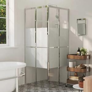 Sprchová zástěna BestBerg 150766 / 80 × 80 × 180 cm / stříbrná/transparentní