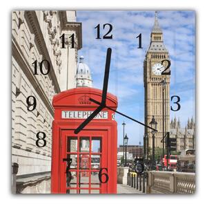 Nástěnné hodiny 30x30cm Anglie Big Ben - plexi