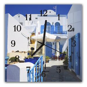 Nástěnné hodiny 30x30cm Santorini - plexi