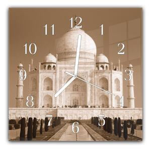 Nástěnné hodiny 30x30cm Taj Mahal, Indie - plexi