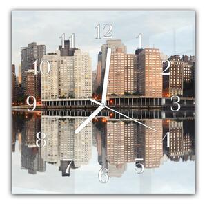 Nástěnné hodiny 30x30cm New York City - plexi
