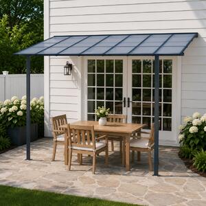 Luxusní zahradní pergola BestBerg PZ-KM1410 / 427 x 313 x 253 cm / antracit/šedá