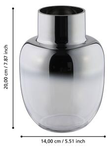 Eglo 421236 - Skleněná váza SIRANANA 20x14 cm stříbrná