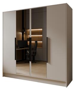 Šatní skříň LUSSO 200 béžová-černá