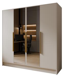 Šatní skříň LUSSO 200 béžová-zlatá