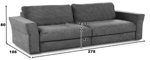 Pohovka CADABRA 2 Big sofa s nastavitelnou hloubkou sedáku