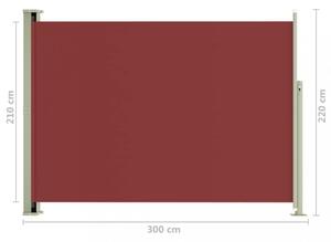 Zatahovací boční markýza 220x300 cm Dekorhome Hnědá