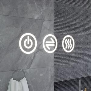 EBS Mars Zrcadlo 100 x 70 cm s LED osvětlením a dotykovými tlačítky
