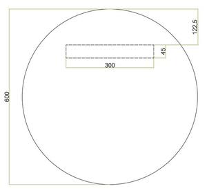 EBS Emilia Kulaté zrcadlo 60 cm, kovový rám, černá mat EMILIAZ60KB