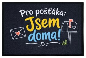 Mercury Flooring, Rohožka Pro pošťáka jsem doma 40x60 cm - na ven i na doma, 40x60, černá