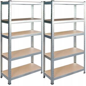 Skladový regál kovový HUMBERG 180 x 90 x 40 cm max 175 kg sada 2 ks