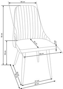 Halmar Jídelní židle K285 - šedá