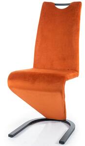 Židle H-090 Velvet skořice Bluvel 4215, matná černá kov