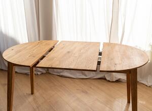 Rozkládací stůl Orbetello 90 až 190 cm, kulatý-oválný, Dub, masiv