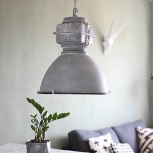 Steinhauer Závěsné svítidlo Mexlite Densi, šedá barva, Ø 47 cm, kov, stmívatelný, Hliník / šedá / zinek, Obývací pokoj / jídelna, kov, Industriální design
