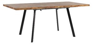 Rozkládací jídelní stůl HARLOW Tmavě hnědá 140/180 cm 90 cm