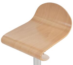 Sada 2 otočných barových židlí světlé dřevo LIVERPOOL