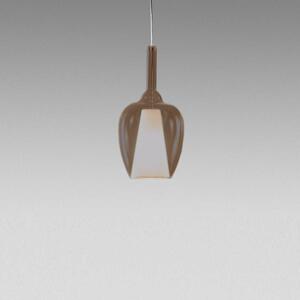 Designové závěsné svítidlo Gea Luce Ofelia S/10 Barva skla: Transparentní kouřové sklo, Barva montury: Mosaz