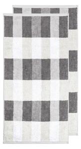 Kleine Wolke Ručník pro hosty, 30 x 50 cm, 100 % bavlna, 2 kusy (šedá kostka) (100370804004)