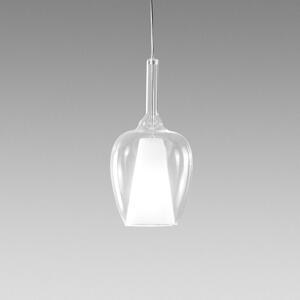 Designové závěsné svítidlo Gea Luce Ofelia S/10 Barva skla: Transparentní sklo, Barva montury: Bílá