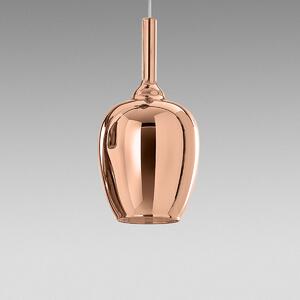 Designové závěsné svítidlo Gea Luce Ofelia S/10 Barva skla: Zrcadlové měděné sklo, Barva montury: Bílá