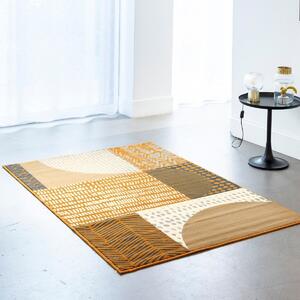 Blancheporte Dekorativní koberec s geometrickým vzorem hořčicová 60x110 cm