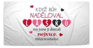 Sablio Ručník Když Bůh naděloval lásku - 30x50 cm