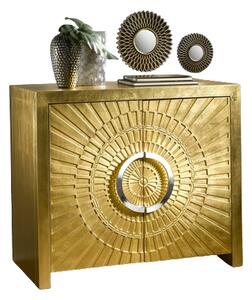(3102) ANTIQ luxusní komoda zlatá