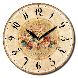 Nástěnné hodiny Retro Flowers 15 cm (ISABELLE ROSE)