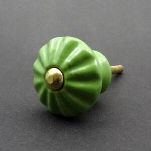 Knopka zelená- model 4 Barva kovu: antik světlá
