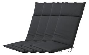 LIVARNO home Sada potahů na židli / křeslo Houston, 120 x 50 x 4 cm, 4dílná, antracitová (800003524)